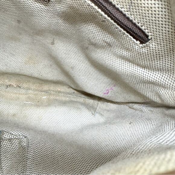 Vintage Dooney & Bourke Canvas Signature Medium Size Shoulder Bag Brown/Tan - Picture 13 of 16